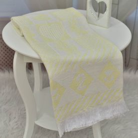 Manta Bebê Jacquard Aquarela Amarela - TexNew Bebê