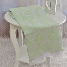 Manta Bebê Jacquard Aquarela Verde - TexNew Bebê