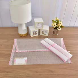 Jogo de Filó Para Maternidade Rosa - TexNew Bebê