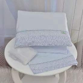 Kit Para Carrinho Bebê Provençal Azul - TexNew Bebê
