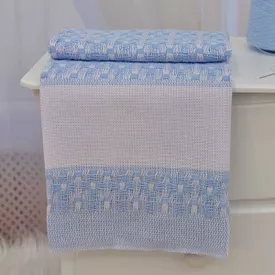 Cobertor Bebê Térmico Para Bordar Azul - TexNew Bebê