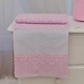 Cobertor Bebê Térmico Para Bordar Rosa - TexNew Bebê