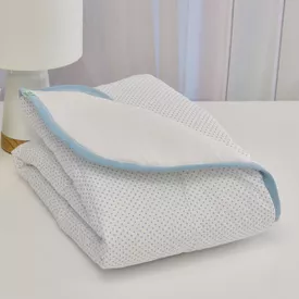 Edredom Bebê Tricoline Poazinho Azul - TexNew Bebê