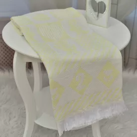 Manta Bebê Jacquard Aquarela Amarela - TexNew Bebê