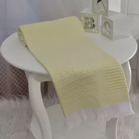 Manta Bebê Jacquard Patchwork Amarelo - TexNew Bebê