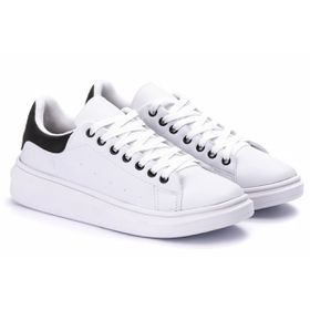 Tênis Casual Tom Branco C/ Preto - Artoro Calçados