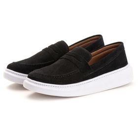 Sapato Masculino Loafer Preto em Camurça sintética... - Artoro Calçados