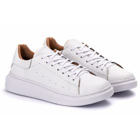 Tênis Casual Play couro branco - Artoro Calçados