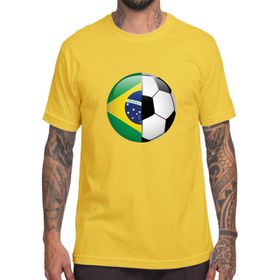 Camiseta Seleção Brasileira Amarela 100% Algodão -... - CÉLULA Company