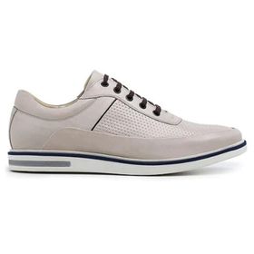 Sapato Casual Off White em Couro - 01121OF - MADOK