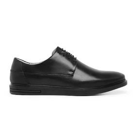 Sapato Casual Preto em Couro - 0311P - MADOK