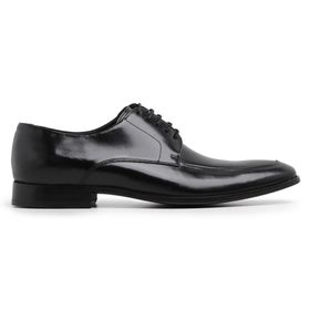 Sapato Social Preto em Couro Premium Wood - 01212 - MADOK