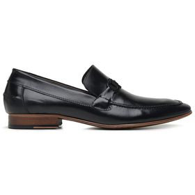 Sapato Social Preto em Couro - 73542 - MADOK