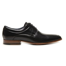 Sapato Social Preto em Couro - 45643P - MADOK