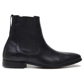 Bota Social Preta Chelsea em Couro - 5104P - MADOK