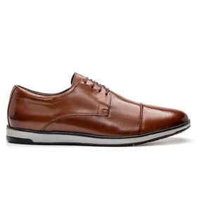 Sapato Casual Masculino Whisky em Couro - 1074W - MADOK