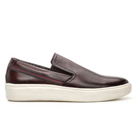 Sapato Casual Marrom Slip On em Couro - 4005M - MADOK