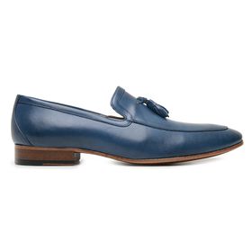 Sapato Social Azul SKY Bambolim em Couro - 66885SK - MADOK