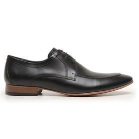 Sapato Social Preto em Couro - 87885P - MADOK