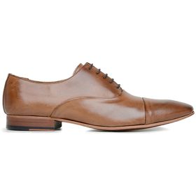 Sapato Social Marrom Tan em Couro - 87006TAN - MADOK