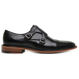 Sapato Social Preto em Couro - 21406P - MADOK