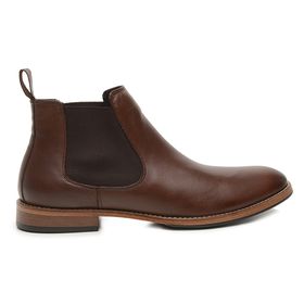 Bota Social Marrom Chelsea em Couro - 20886M - MADOK