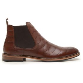 Bota Social Marrom Mouro Chelsea em Couro - 30886 - MADOK