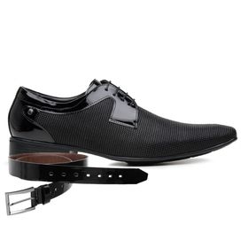 Sapato Social Jota Pe Verniz Preto Air Phoenix + C... - MADOK