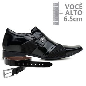 Sapato com Salto Interno Jota Pe Preto Grow Air Pr... - MADOK