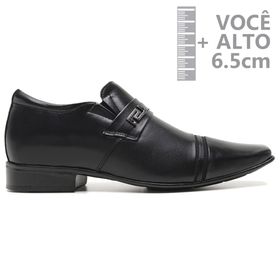 Sapato com Salto Interno Jota Pe Preto Grow Air Fr... - MADOK
