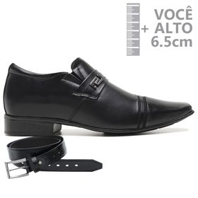 Sapato com Salto Interno Jota Pe Preto Grow Air Fr... - MADOK