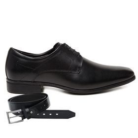 Sapato Social Jota Pe Preto Air Vicenzo + Cinto de... - MADOK