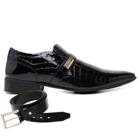 Sapato Social Jota Pe Preto Verniz Air Dixon Gold ... - MADOK
