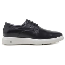 Sapato Jota Pe Casual Preto em Couro Air Enigma - ... - MADOK