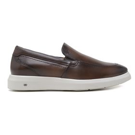 Sapato Jota Pe Casual Marrom em Couro Air Sandler ... - MADOK