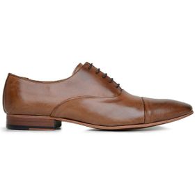 Sapato Social Couro Tan Marrom Em Couro - 87006TAN... - MADOK