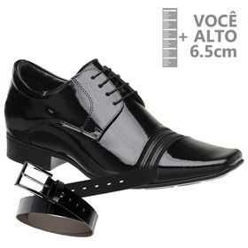 Sapato com Salto Interno Preto Jota Pe Grow Air Co... - MADOK