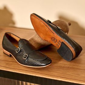 Sapato Social Preto em Couro - 56885P - MADOK
