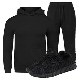 Kit Conjunto Moletom Masculino Preto + Tênis Mascu... - Lorenzzo Lopez