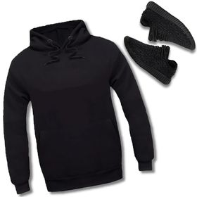 Kit Moletom Masculino Preto + Tênis Esportivo Yeez... - Lorenzzo Lopez