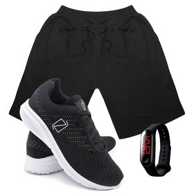 Kit Bermuda Moletom Masculina + Tenis Masculino Co... - Lorenzzo Lopez