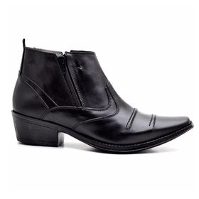 Bota Masculina Social Country Bico Fino Preto - Lo... - Lorenzzo Lopez