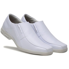 Sapato Social Branco Conforto - 80002 B - MADOK