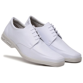 Sapato Social Branco Conforto Fly - 80010 B - MADOK
