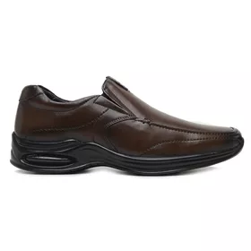 Sapato Jota Pe Marrom Couro Air Life - 10903 M - MADOK