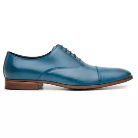 Sapato Social Azul Sky em Couro - 87006SKY - MADOK