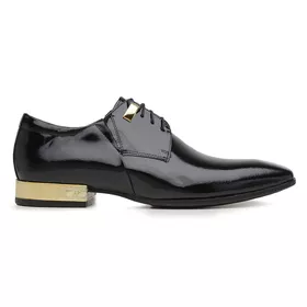 Sapato Social Jota Pe Verniz Preto Montblanc Gold ... - MADOK