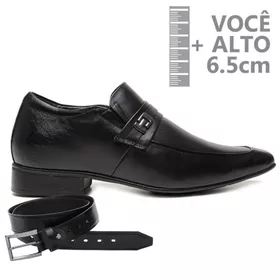 Sapato com Salto Interno Jota Pe Preto Grow Air De... - MADOK