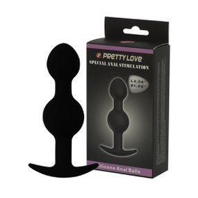 *Plug Com Duas Esferas pretty Love SI (1195) - Preto - Sex Shop Atacado Star: Produtos Eróticos e lingerie