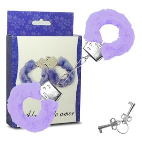 Algema em Metal Com Pelúcia Hand Cuffs SI (5268) - Lilás - Sex Shop Atacado Star: Produtos Eróticos e lingerie